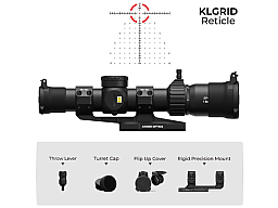 Arken EP-8 LPVO 1-8x28 KLGRID MIL Montage sowie Flip Caps im Lieferumfang