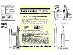 Nachdruck Taschenkarte Wehrmacht Munition für Karabiner 98k und MG