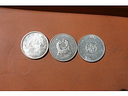 Silbermünzen 3 ältere Canada$