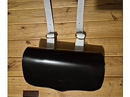 Patronentasche 18. Jhd. mit Schulterriemen und Holzeinsatz Larp Reenectment, neu