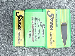 Sierra MatchKing .224 22 cal. 69gr HPBT Geschosse, 400 Stück