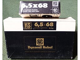 6,5x68 mit 8,2g KS Geschoß von RWS aus optimaler kühler trockener Lagerung