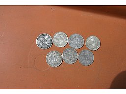 Silber Münzen alte 1/2 Reichsmarkstücke