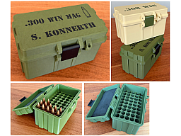 Munitionsbox .300 WIN MAG Ammo Box Patronen Wiederladen 50 Schuss personalisierbar abschließbar