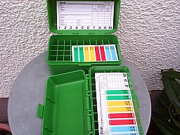 "Mit Scharnier" MTM RLLD-50er Patronenbox für .300/.458 Win Mag/.444 Marlin u.v.m grün
