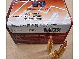 .223/52grs HPBT Match Hornady 50 stk. No.80235