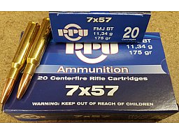 7x57 /175grs FMJBT PPU 20 Stk. A-141