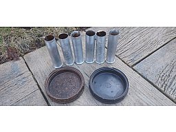 2 x Teile Bakelit Dose für Leuchtmunition = 6 x Signalmunition WK2