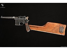 Mauser C96 im Anschlagkasten Kaliber 7,63mmMauser