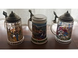 Reservistenkrug, Bierkrüge mit Zinndeckel