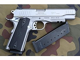 100 % wie neu: Pistole Taurus PT 1911 Kal. .45 ACP wie Colt Government, stainless, in OVP, tiptop!