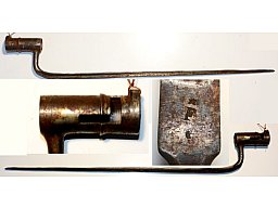 Tüllenbajonett, 44,5 cm lange Dreikantklinge