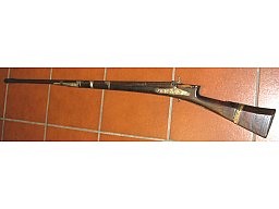 Altes,aufwendig gefertiges Perkussion Vorderlader Gewehr / KAMELGEWEHR aus dem Orient / ca.137cm