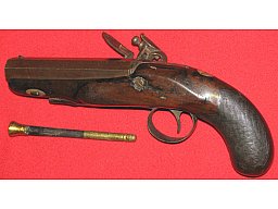 Alte Steinschloss Vorderlader - Pistole mit ca. 15,5mm