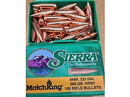 8mm/.323-200 grs HPBT Sierra Match Geschosse 100 stk No.2415 # SSZ Berka