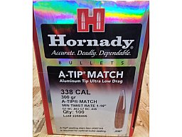 .338/300 grs #33389# Hornady Geschosse A-Tip Match 100 stk #SSZ Berka