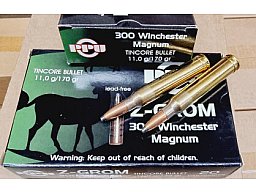 .300WinMag/170 grs. Z-Grom bleifrei PPU 20 stk. A-634# SSZ Berka