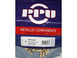 50 Stück > NEUE PPU / PrviPartizan Kurzwaffenhülsen 6,35 Browning / .25 Auto | Boxer/Unprimed #C160