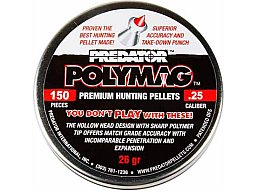 JSB Polymag Predator Diabolo Blei 6,35 mm .25 150 St. / Dose 1,68 Gramm (26 Grain) schwerer