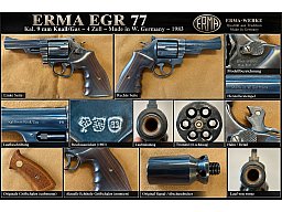 ERMA EGR 77 – 4 Zoll – Kal. 9 mm Knall/Gas PTB 233 Bj./1983 – Echtholzgriff + Original Griffschalen