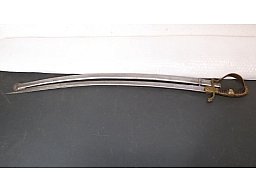 Alter Preußischer Artillerie Löwenkopfsäbel mit Damast Klinge und Stahlscheide