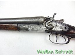Hahn-Doppelflinte Karl Körmes Leipzig, Kaliber 16/65 mit Schwarzpulverbeschuß!!!