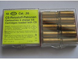 ** 10 Stk. CS-Reizstoff-Patronen - WADIE - Cal. .35 **