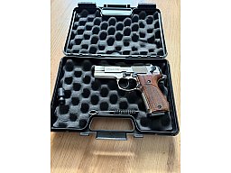 Walther P88 Schreckschusswaffe 9mm Metall-/Nickeloptik mit Holzgriffschalen