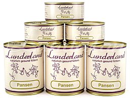 1 x 800g Lunderland PANSEN Hundefutter in der Dose 100% Rinderpansen | Hund BARF