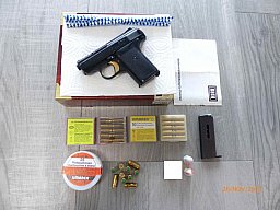 Hochwerige Reck P10 8mm mit goldenen Abzug, ungeschossen erste PTB 38-69, Beschuss 1971 m.Zubehör