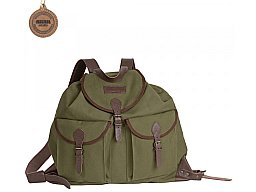 Deutscher JAGDRUCKSACK Canvas-grün | 100% Baumwolle, wasserfest, Leder, Messing, 25L 50x55cm 0,9kg