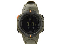 M-Tac® Taktische Uhr OLIV mit Kompass - zum Wandern / Joggen usw.