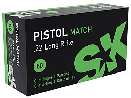 500 Schuss SK PISTOL MATCH .22 l.r. lfb 2,59g 40gr LRN Blei Rundkopf Wettkampfpatrone 286m/s Kurzwa