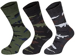 Socken / Strümpfe "Esercito" 3er Pack (39-42) Tarn / Camouflage halblang