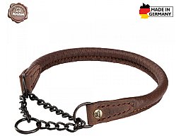HALSUNG aus ELCHLEDER - rundgenäht, mit Durchzugskette Handgenäht in GERMANY Halsumfang Größe: 45cm