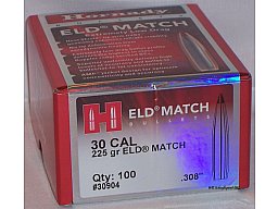 100St. Hornady Geschosse .30(.308Dia.) - 225 - ELD-MATCH - #30904