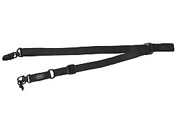 Gewehrriemen Schwarz Nylon m. Karabiner und Clipverschluss - Gewehrgurt Waffenriemen