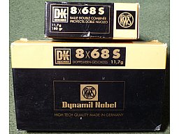 RWS 8x68S mit 11,7 g Doppelkerngeschoß