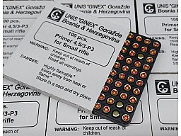 5.000 Stück GINEX Zündhütchen Small Rifle Zünder SR 4,5/3-P3 S.R. ä. Federal #205 CCI #400 Geco 4157