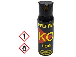 100ml Hochw. Pfefferspray K.O. FOG Sprühnebel – 11 % OC / 2,5 Mio. Scoville v. Ballistol - Abwehr