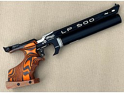 PRESSLUFTPISTOLE WALTHER LP500 EXPERT "ORANGE - GRIFF" - 1 X Alu-Kartusche