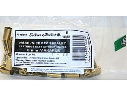 50 Stück S&B | Sellier&Bellot Wiederladehülsen S+B 9mm MAKAROV | Boxer ohne Zündhütchen V316302