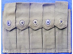 US MP Thompson Magazintasche WK II für 5 x 20er Magazin Kaliber .45 ACP