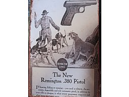 Blechwerbeschild Kopie 20x30 cm REMINGTON PISTOLE .380 ACP