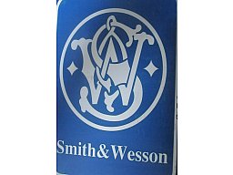 Werbung S&W auf Blech 20 cm