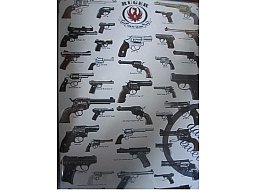 Werbung RUGER Waffen auf Blech 20 cm