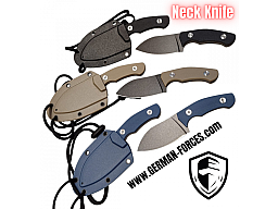 Neck Knife Messer -SCHWARZ- | sehr scharf | Survival Outdoor Messer | Alltagshelfer