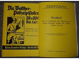 2 Beschreibungen Dienstanweisung Pistole Walther PP und PPK
