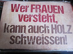 Wer Frau versteht .... auf Blech 20x30 cm versandkostenfrei