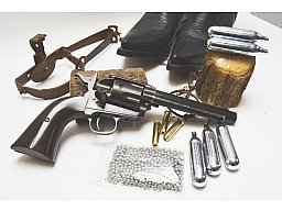Vollmetall COLT SAA .45 Revolver * Antik Finish * 4,5 mm BB´s * 5,5" Lauf * mit Starterpaket